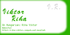 viktor riha business card